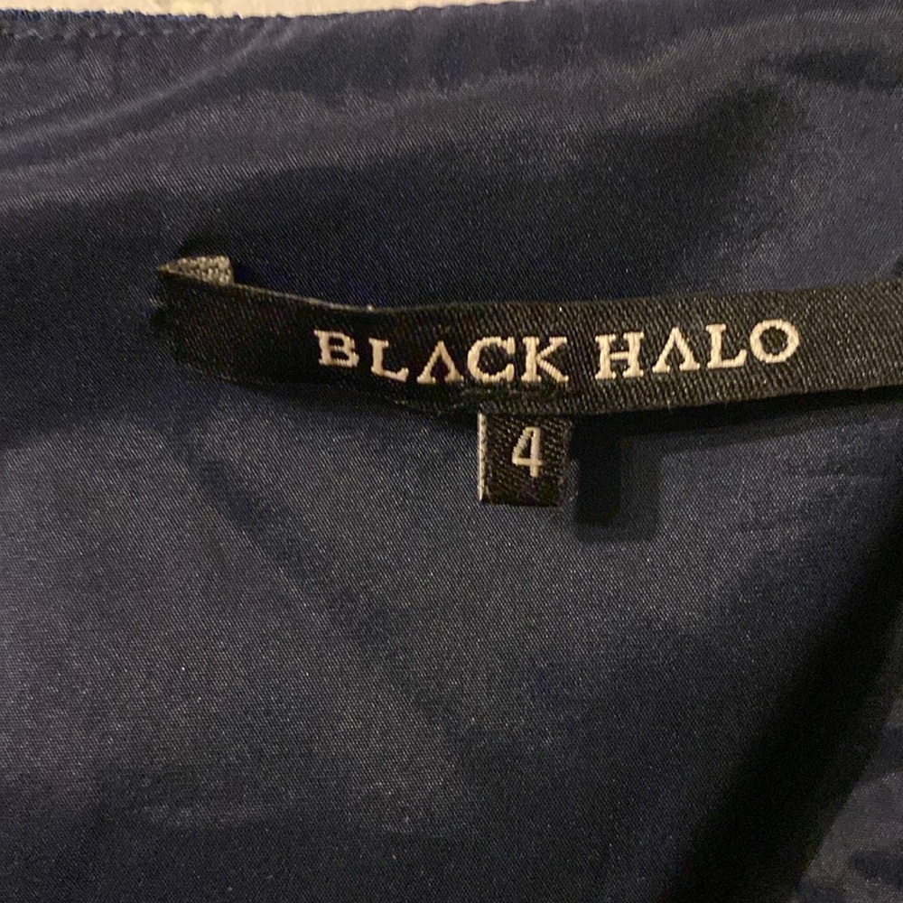 Navy & Lace Dress by Black Halo - Picture 3 of 11